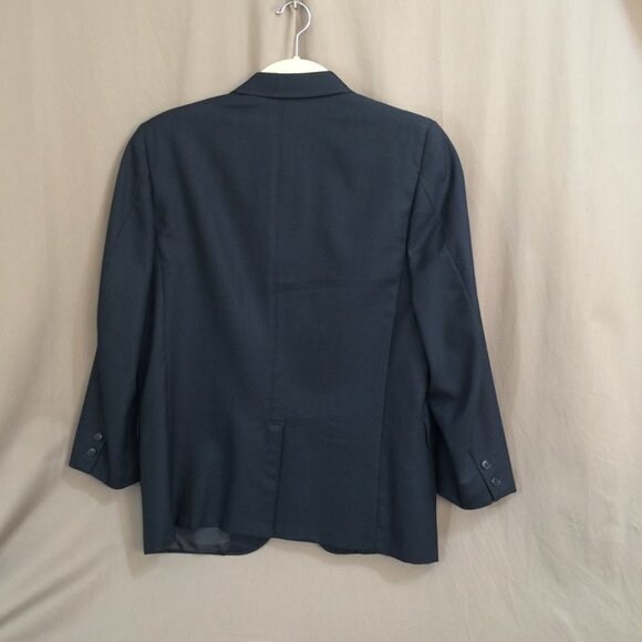 Vintage 70s Mens Blazer Stuart Gray Navy Union Tag 3 Button 42S Sport Coat - Picture 7 of 8